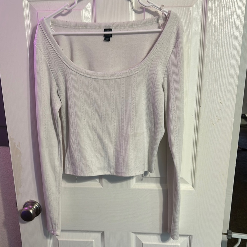 White Long Sleeve Women's Top